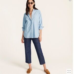 {J.Crew} Relaxed-fit chambray shirt